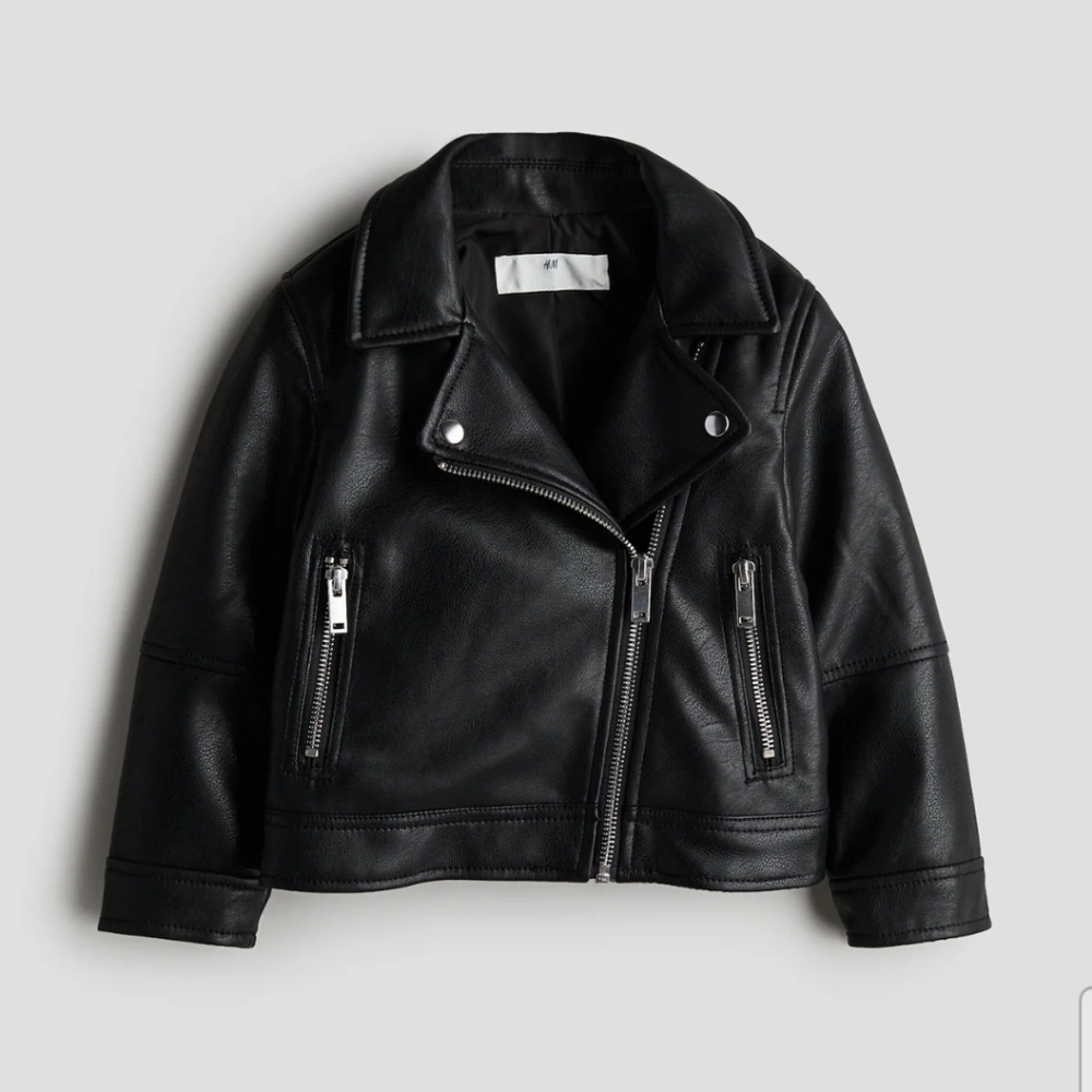 Size 5/6 Girls Black Biker Jacket